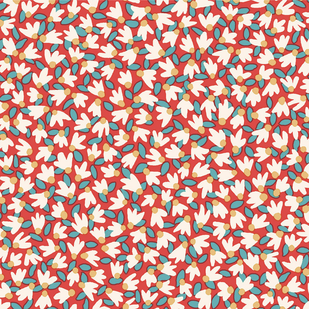 Liberty Lasenby Tudor Celebration - Tudor Tumble Red (Quilting Cotton)