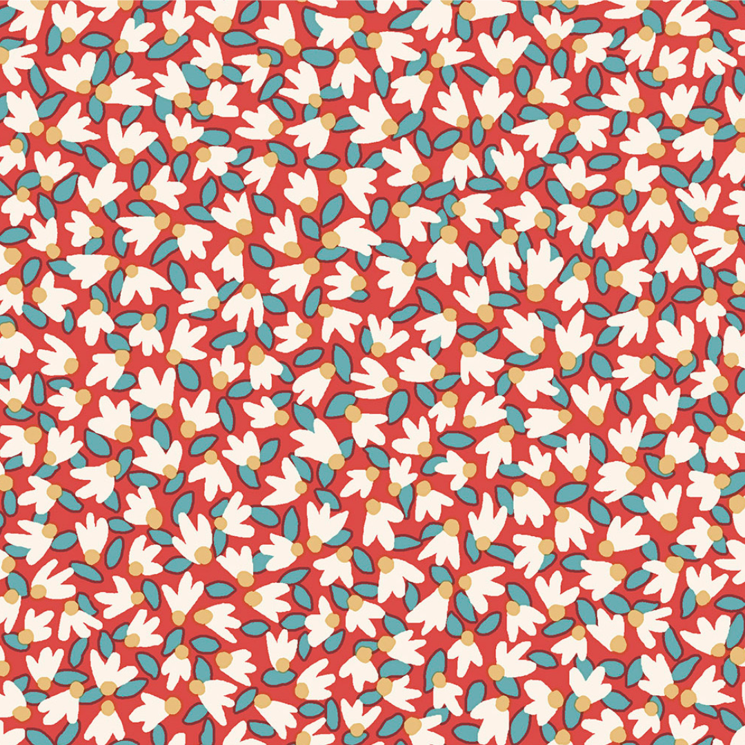 Liberty Lasenby Tudor Celebration - Tudor Tumble Red (Quilting Cotton)