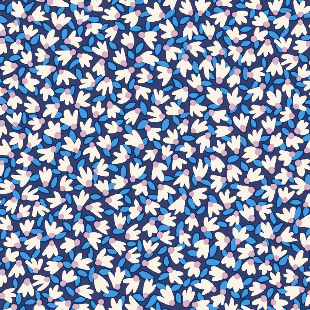 Liberty Lasenby Tudor Celebration - Tudor Tumble Blue (Quilting Cotton)