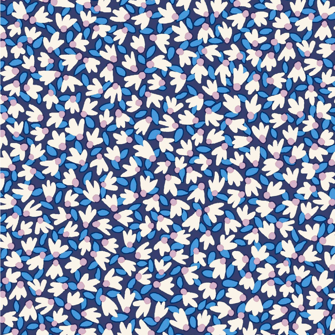 Liberty Lasenby Tudor Celebration - Tudor Tumble Blue (Quilting Cotton)