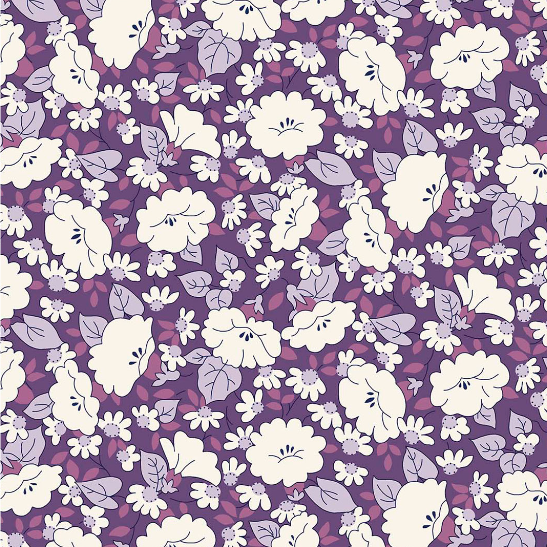 Liberty Lasenby Tudor Celebration - Mayflower Meadow Purple (Quilting Cotton)
