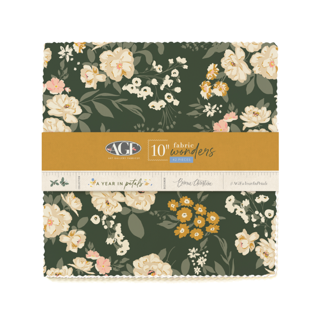Art Gallery Fabrics A Year in Petals - 10" Layer Cake / Fabric Wonders (AGF Quilting Cotton)