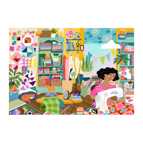 1000 Piece Puzzle - My Happy Place is in the Sewing Room